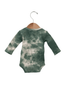 Organic Waffle Long Sleeve Bodysuit, Matcha Tie Dye