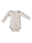 Organic Waffle Long Sleeve Bodysuit, Snow