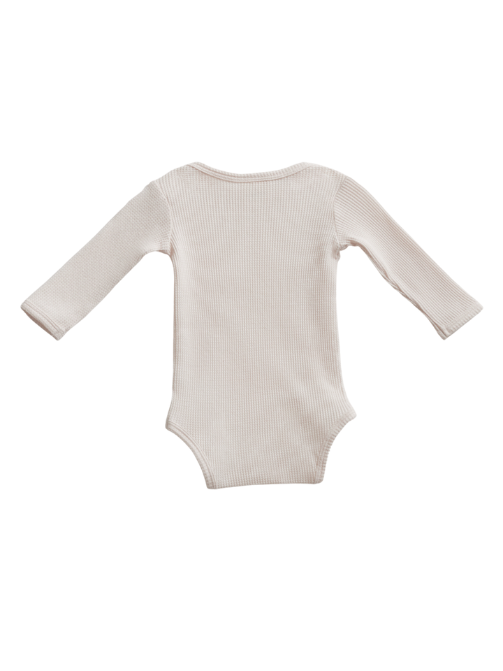 Organic Waffle Bodysuit, Pink Cherry main image 1