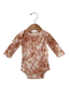 Organic Waffle Long Sleeve Bodysuit, Spice Tie Dye