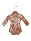 Organic Waffle Long Sleeve Bodysuit, Spice Tie Dye