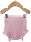 Organic Waffle Ruffle Bloomer, Blush