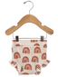 Organic Waffle Ruffle Bloomer, Rust Rainbow