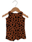 Organic Waffle Shortie Romper, Black Spot