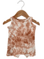 Organic Waffle Shortie Romper, Spice Tie Dye