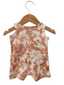 Organic Waffle Shortie Romper, Spice Tie Dye