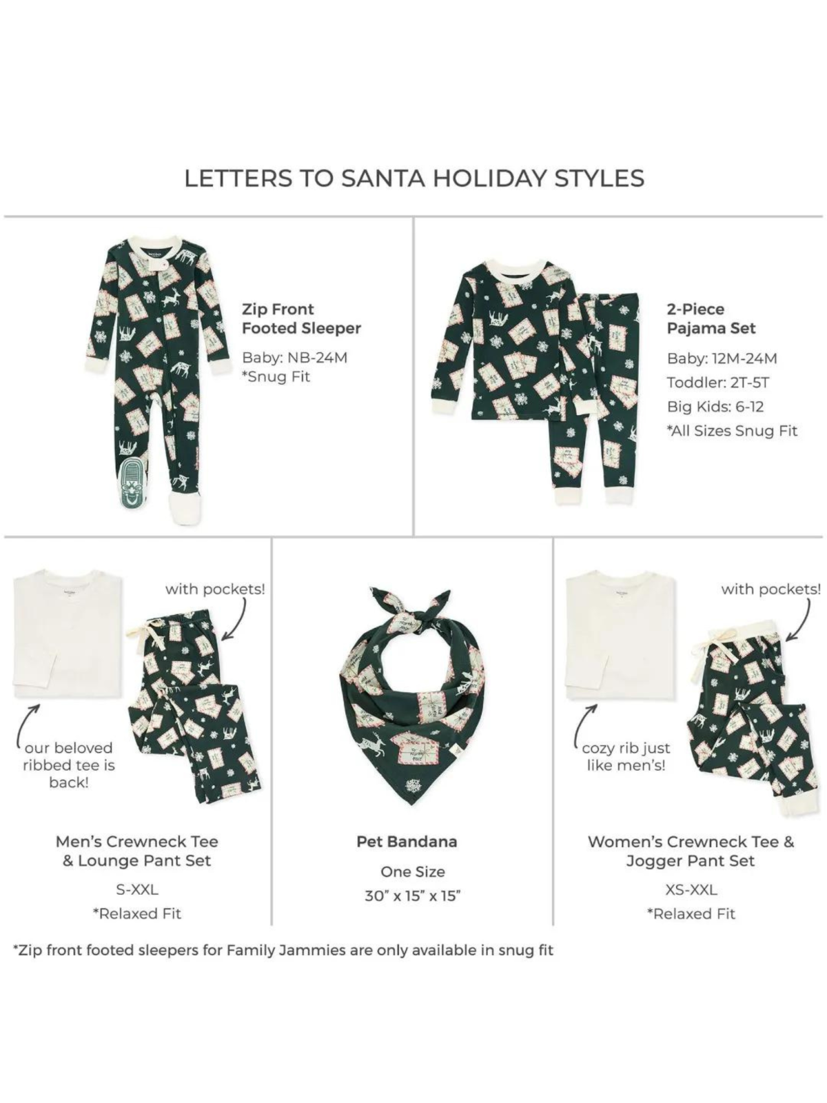 Organic Zip Footie, Letters To Santa