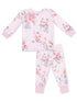 Long Sleeve Loungewear Set, Painterly Rose Bouquets