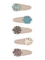 Palm Leaf Mini Clic Clac Hair Clips