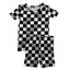 Summer Lounge Set, Black Peace Checkerboard