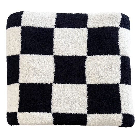 Phufy™ Bliss Checker Sofa Blanket, Black