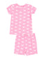 2-Piece Short Loungewear Set, Pink Bows