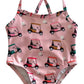 Pink Golf Cart / Marina Swimsuit / UPF 50+