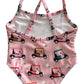 Pink Golf Cart / Marina Swimsuit / UPF 50+