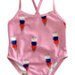Pink Ice Cream / Marina Swimsuit / UPF 50+