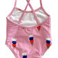 Pink Ice Cream / Marina Swimsuit / UPF 50+