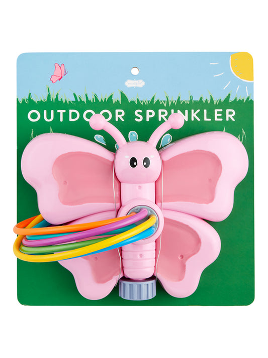Outdoor Sprinkler, Pink Butterfly