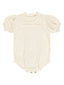 Pointelle Knit Romper, Natural