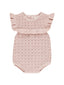 Pointelle Ruffle Romper, Bubblegum