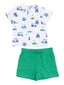 Polo Shirt & Short Set, Vintage Golf Carts