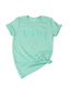 Puff Mama Bold Women's Graphic Tee, Mint