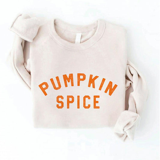 Pumpkin Spice Women's Graphic Sweatshirt, Heather Dust