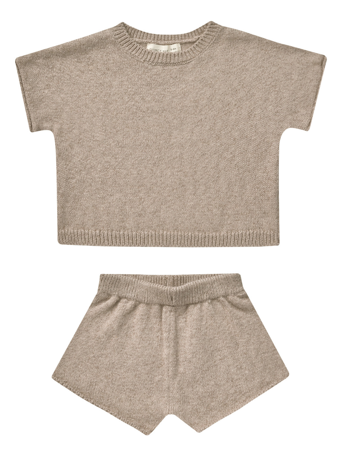Organic Relaxed Summer Knit Set, Heathered Oat