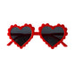 Kids Scallop Heart Sunglasses, Red