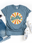 Retro Boy Mom Rays Women's Graphic Tee, Slate