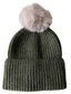 Rib Knit Fur Pom Hat, Wilderness