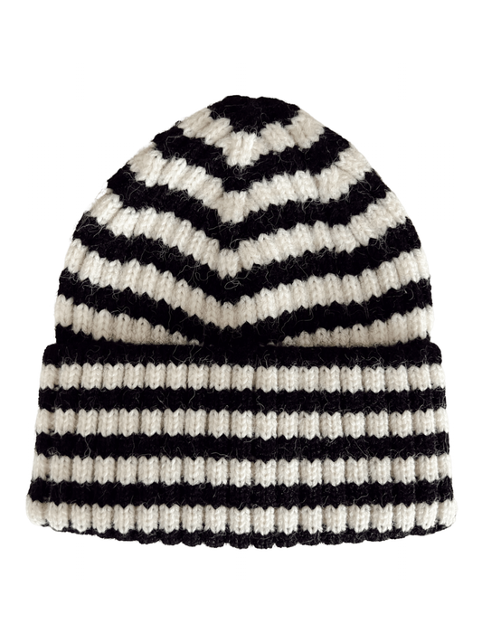 Rib Knit Hat, Obsidian Stripe