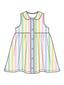 Peter Pan Button Front Dress, Ric Rac Stripe