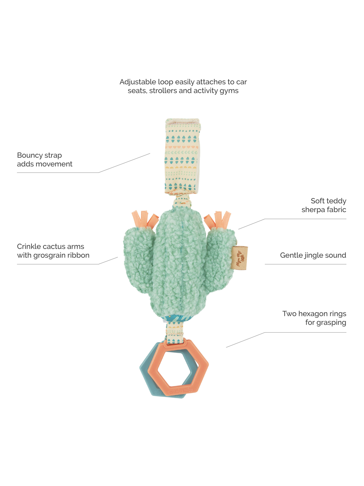 Ritzy Jingle™ Travel Toy, Cactus