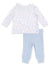 Long Sleeve Ruffle Top & Pants, Rose Briar