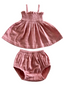 Rosy / Organic Smocked Set