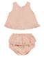 Ruffled Tulip Top + Bloomer Set, Melon