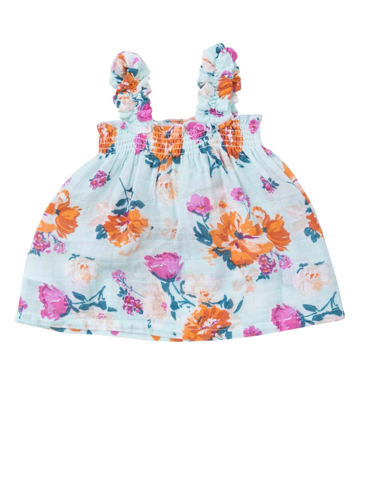 Ruffly Strap Top & Bloomer, Soft Petals Floral