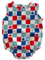 Red, White & Blue Checkerboard / Organic Dune Bubble