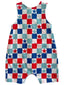 Red, White & Blue Checkerboard / Organic Bay Shortie