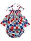 Red, White & Blue Checkerboard / Organic Smocked Set