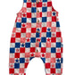 Red, White, Blue & Pink Checkerboard / Organic Bay Jumpsuit