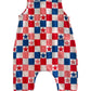 Red, White, Blue & Pink Checkerboard / Organic Bay Jumpsuit