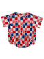 Red, White, Blue & Pink Checkerboard / Organic T-Shirt Bubble