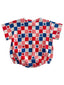 Red, White, Blue & Pink Checkerboard / Organic T-Shirt Bubble