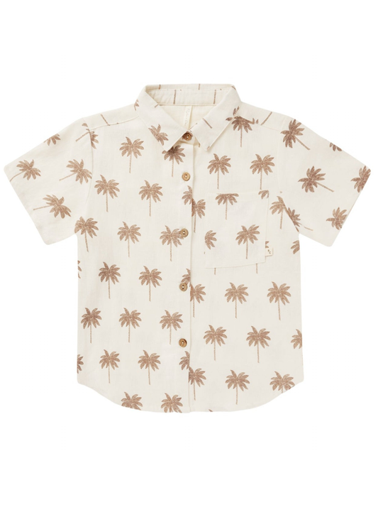 Rylee & Cru Collared Short Sleeve Shirt, Paradise