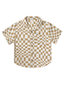 Rylee & Cru Lapel Collar Shirt, Sand Check