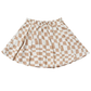 Rylee & Cru Pleated Skirt, Sand Check