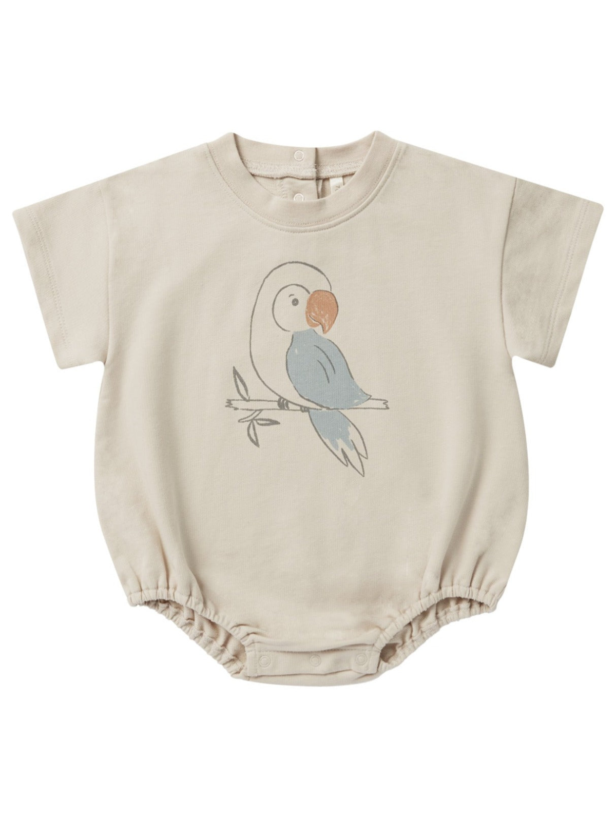 Rylee & Cru Relaxed Bubble Romper, Parrot