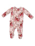 2-Way Zip Ruffle Footie, Sabrina Floral