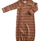 Saddle Stripe / Organic Ribbed Gown